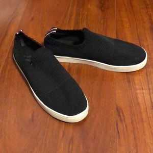 Black slip on sneakers